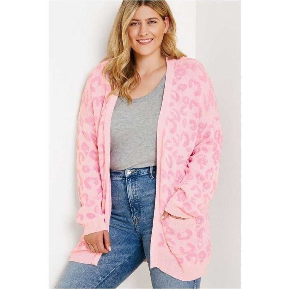 Hayden Boutique Wild Nights Leopard Cardigan Size Small/Medium